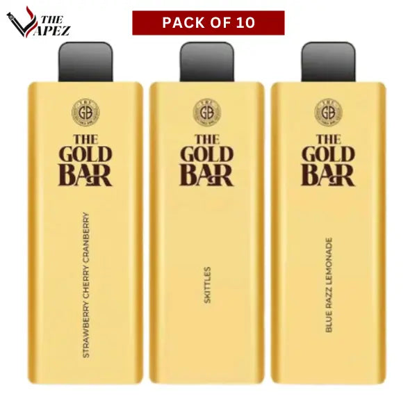 Gold Bar 4500 Puffs Disposable Vape Bar (Pack Of 10)