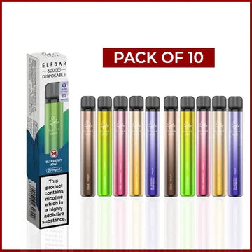Elf Bar V2 600 Disposable Vape Puffs (Pack Of 10)