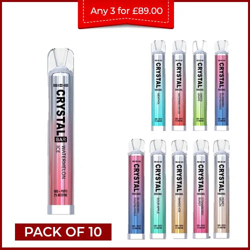 SKE Crystal Bar 600 Puffs Disposable Vape (Pack Of 10)