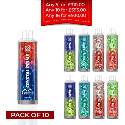 Crystal Prime 7000 Disposable Vape Puffs (Pack Of 10)