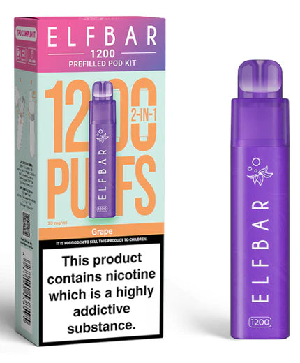 ELF BAR 1200 2 in 1 Prefilled Pod Kit (Box of 5)