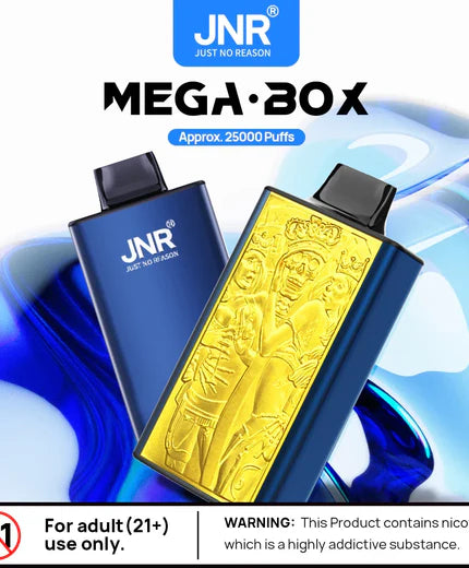 JNR Mega Box 25000 Puffs Disposable Vape (Box of 10)