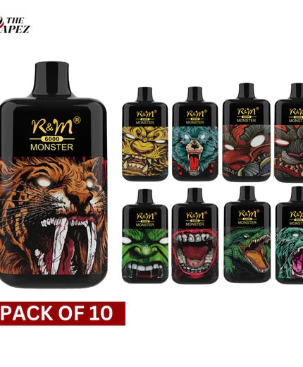 RandM Monster 6000 Puffs Disposable Vapes (Pack Of 10)