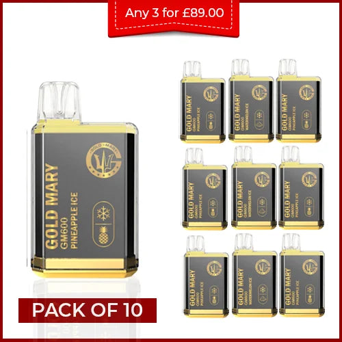 Gold Mary GM600 Disposable Vape Bar (Pack Of 10)