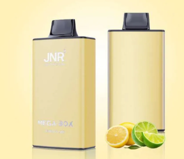 JNR Mega Box 25000 Puffs Disposable Vape UK, with Yellow Colour having Lemon & Lime Flavour.