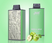 JNR Mega Box 25000 Puffs Disposable Vape UK, with Green Colour having Sour Apple Flavour.