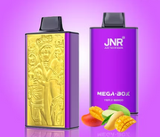 JNR Mega Box 25000 Puffs Disposable Vape UK, with Purple Colour having Triple Mango Flavour.